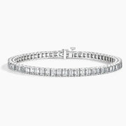 Luxury 8.95 CTW Emerald Cut Lab Diamond Prong Set Tennis Bracelet - LGG Jewelry